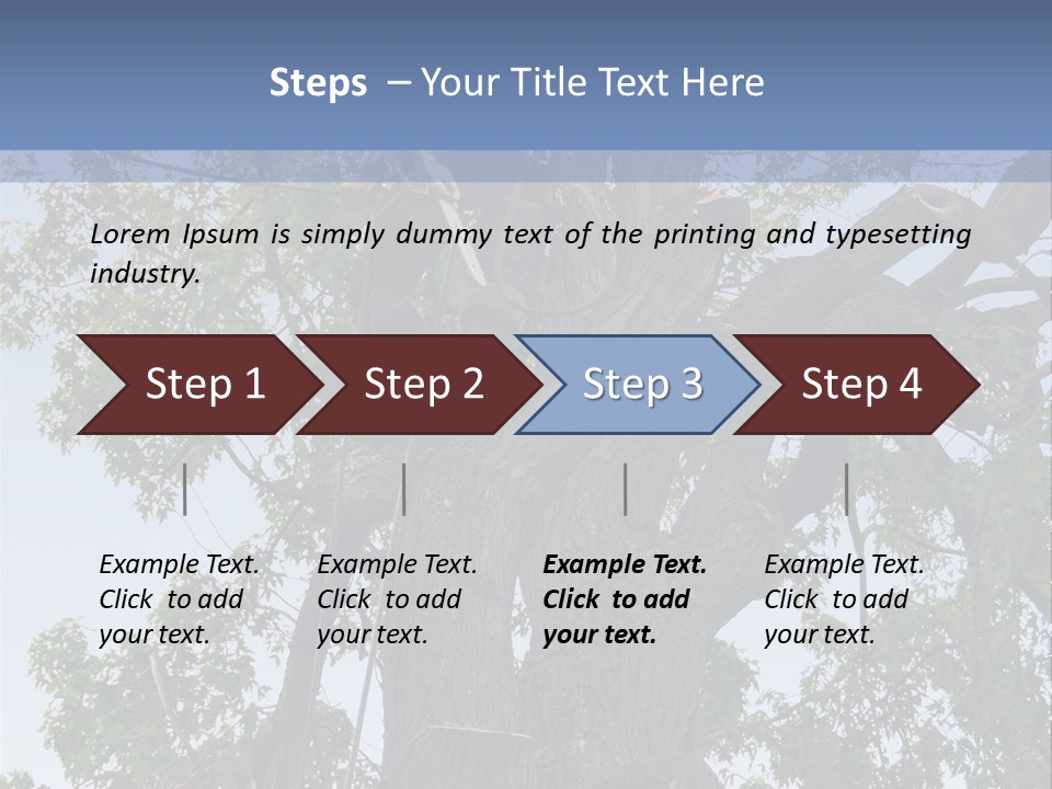A Man Is Climbing Up A Tree With A Harness PowerPoint Template