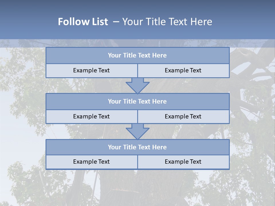 A Man Is Climbing Up A Tree With A Harness PowerPoint Template