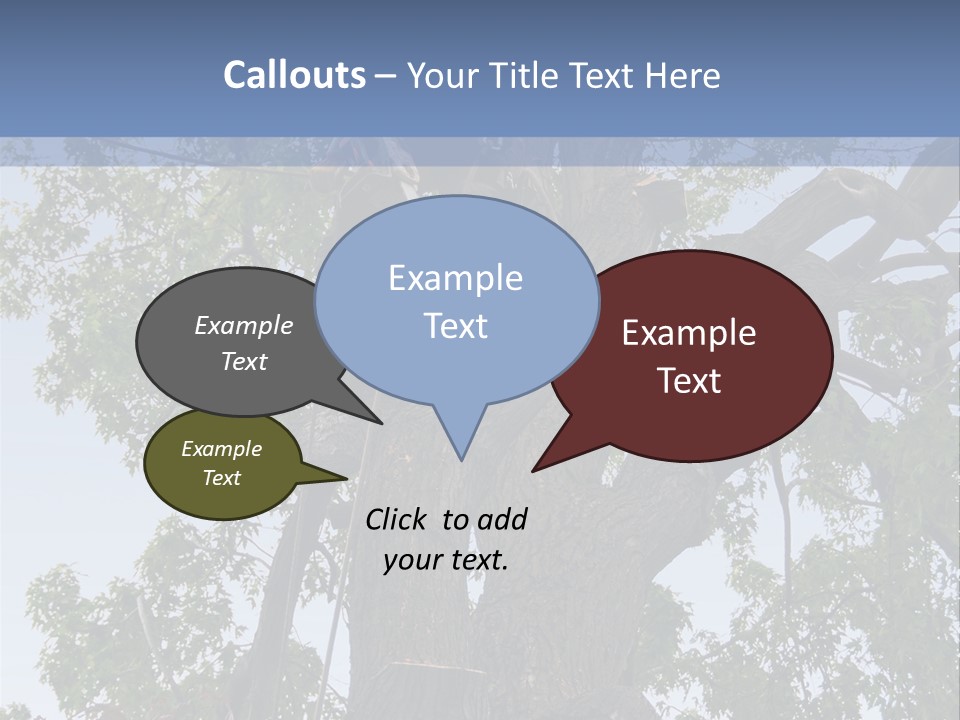 A Man Is Climbing Up A Tree With A Harness PowerPoint Template