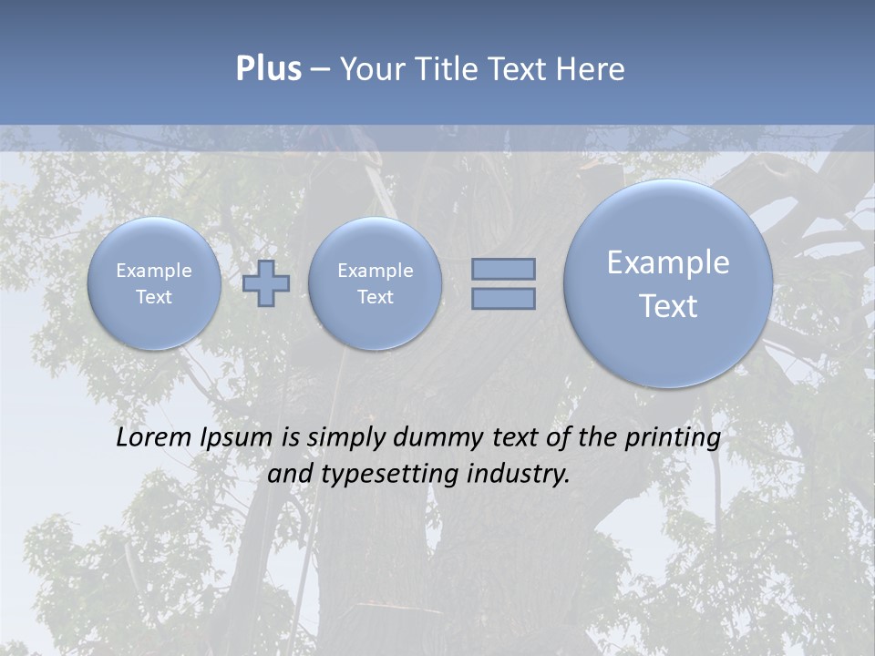 A Man Is Climbing Up A Tree With A Harness PowerPoint Template