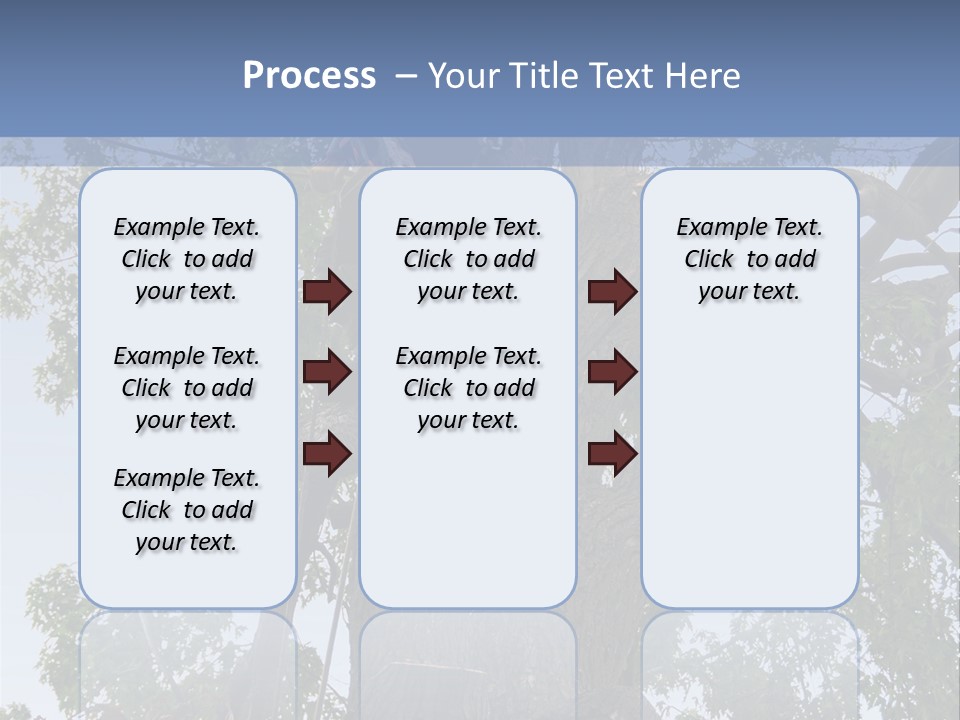 A Man Is Climbing Up A Tree With A Harness PowerPoint Template