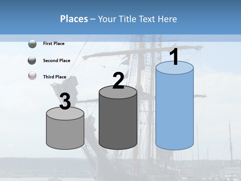 A Boat Is Docked In The Water Next To A Dock PowerPoint Template