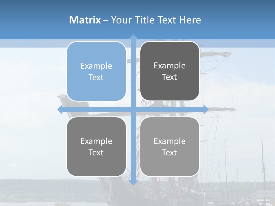 A Boat Is Docked In The Water Next To A Dock PowerPoint Template