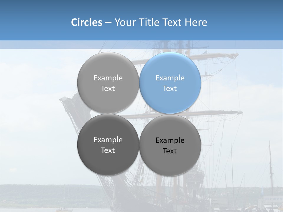 A Boat Is Docked In The Water Next To A Dock PowerPoint Template