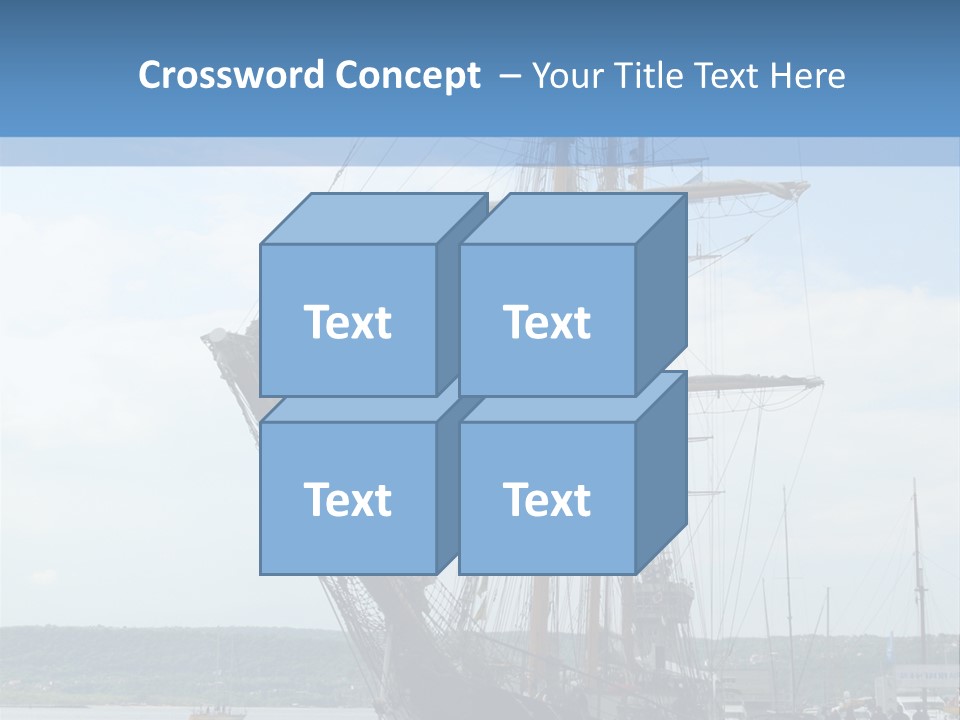 A Boat Is Docked In The Water Next To A Dock PowerPoint Template