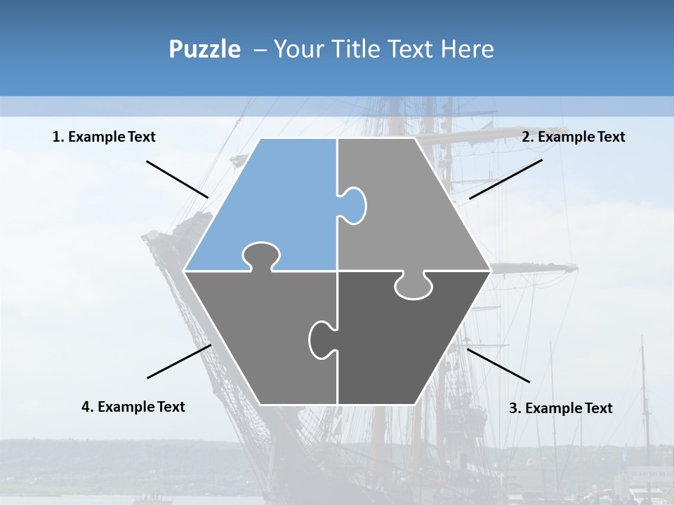 A Boat Is Docked In The Water Next To A Dock PowerPoint Template