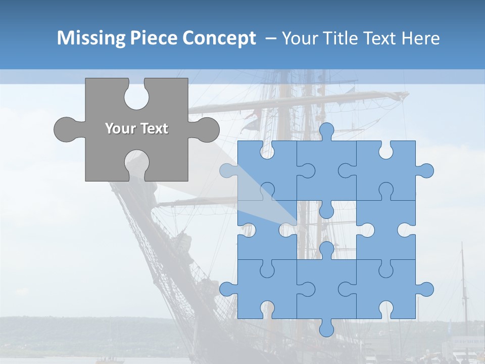 A Boat Is Docked In The Water Next To A Dock PowerPoint Template
