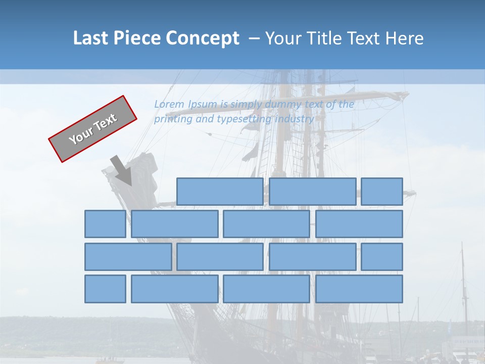 A Boat Is Docked In The Water Next To A Dock PowerPoint Template