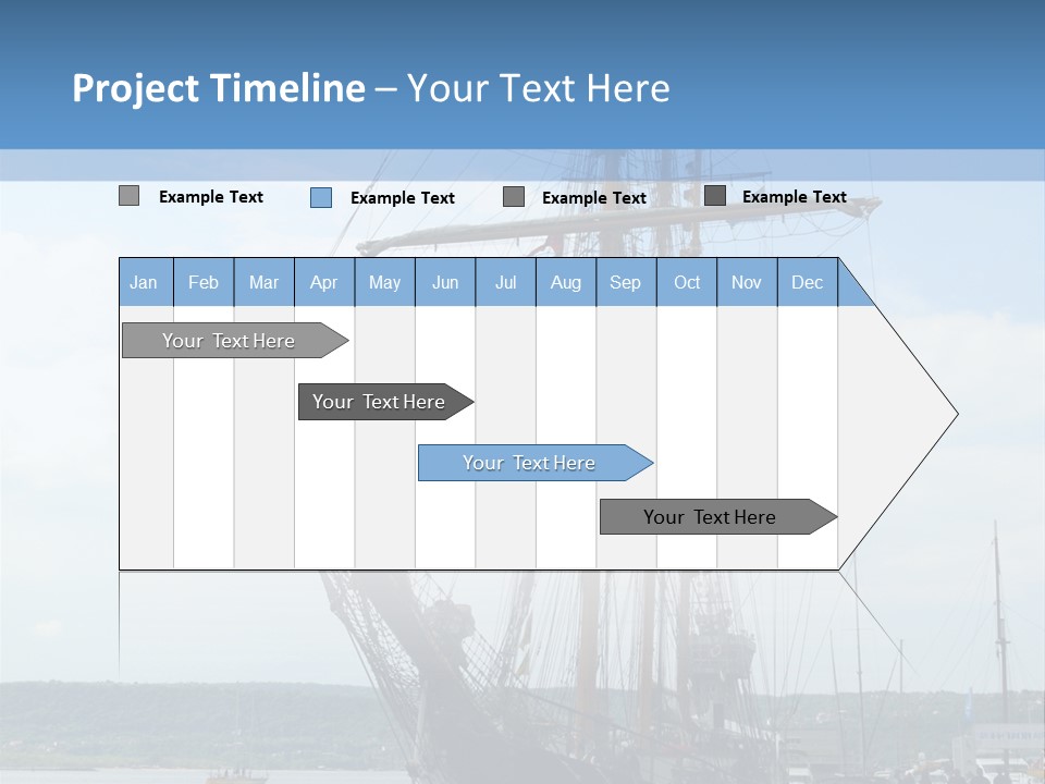 A Boat Is Docked In The Water Next To A Dock PowerPoint Template