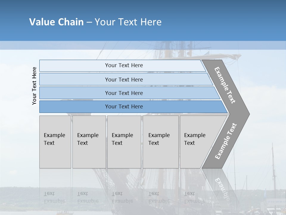 A Boat Is Docked In The Water Next To A Dock PowerPoint Template