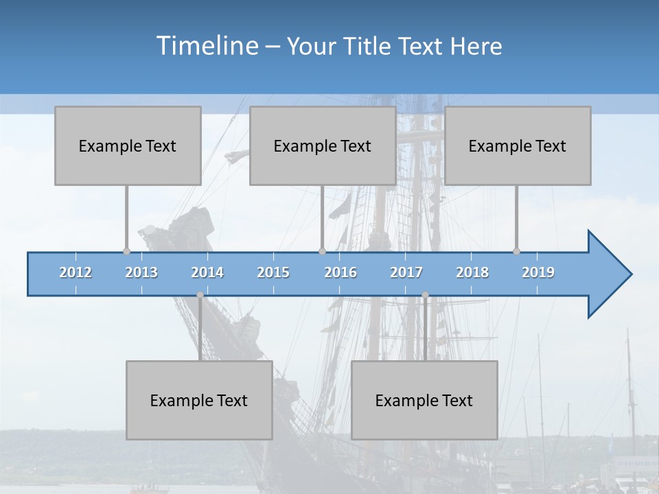 A Boat Is Docked In The Water Next To A Dock PowerPoint Template