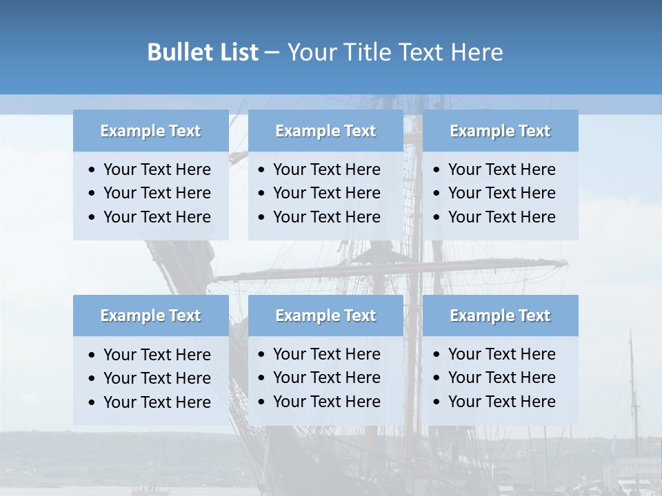 A Boat Is Docked In The Water Next To A Dock PowerPoint Template