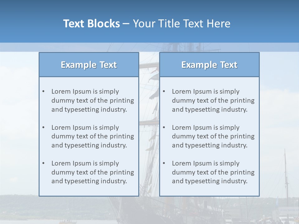 A Boat Is Docked In The Water Next To A Dock PowerPoint Template