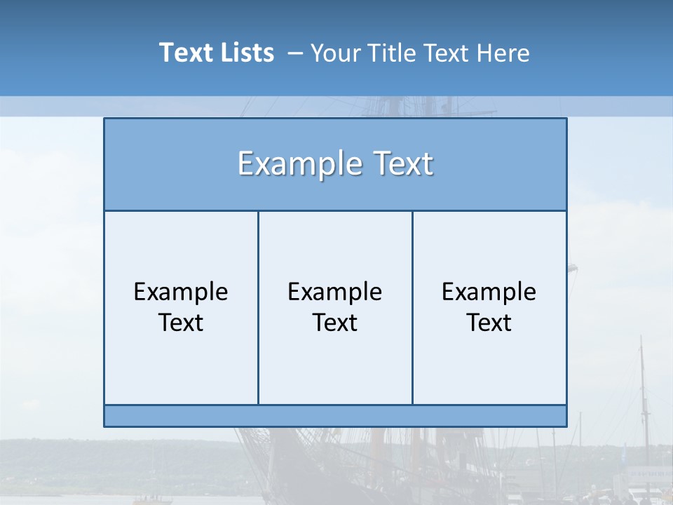 A Boat Is Docked In The Water Next To A Dock PowerPoint Template