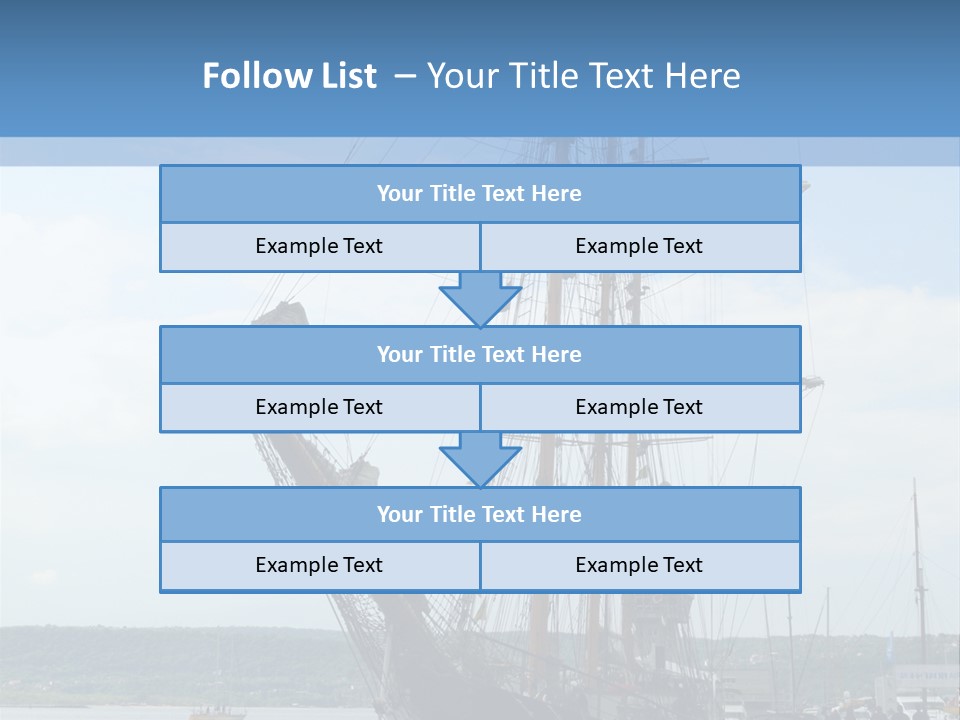 A Boat Is Docked In The Water Next To A Dock PowerPoint Template