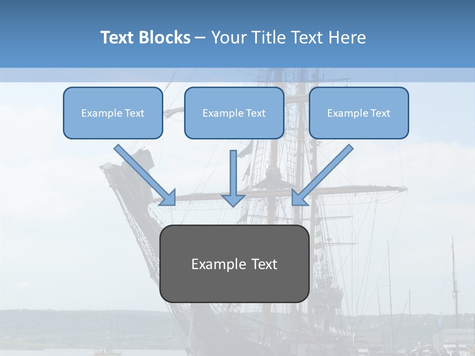 A Boat Is Docked In The Water Next To A Dock PowerPoint Template