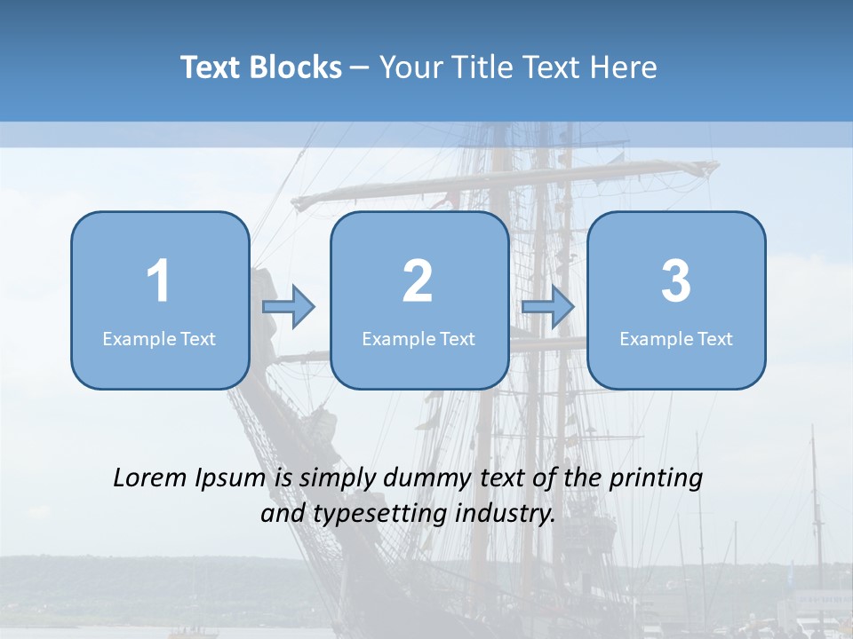 A Boat Is Docked In The Water Next To A Dock PowerPoint Template
