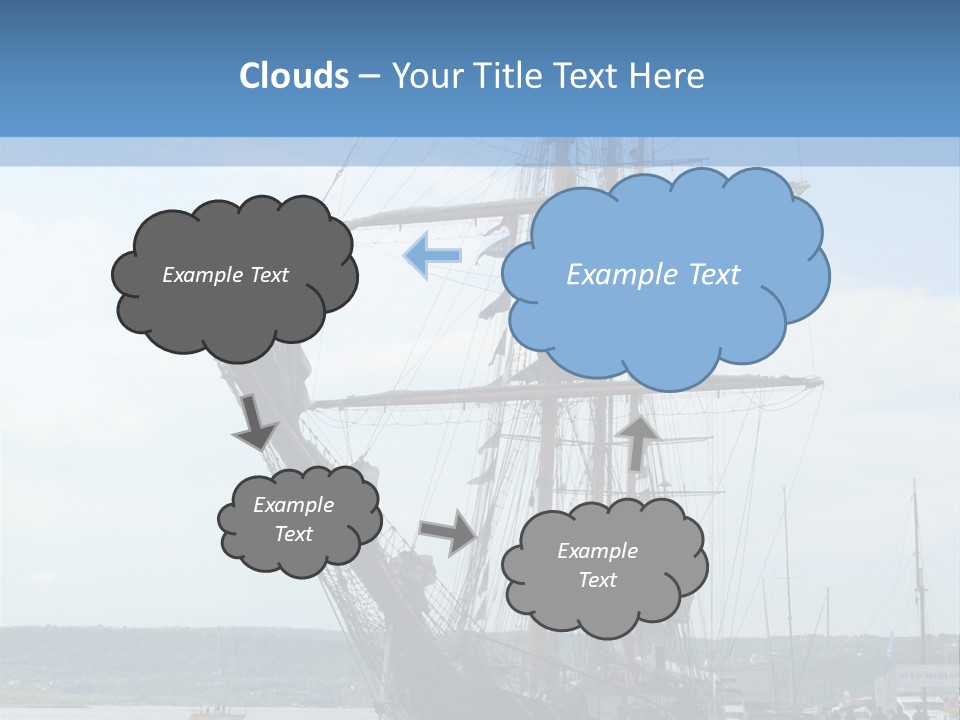 A Boat Is Docked In The Water Next To A Dock PowerPoint Template