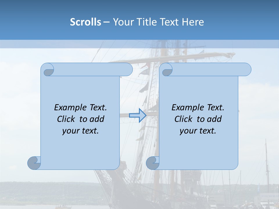 A Boat Is Docked In The Water Next To A Dock PowerPoint Template