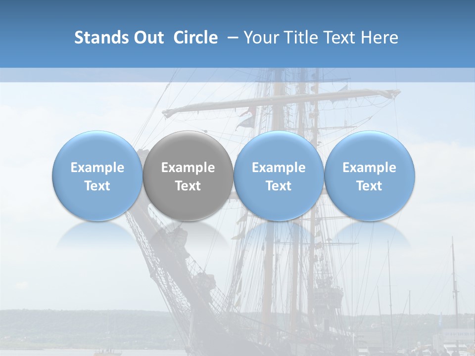 A Boat Is Docked In The Water Next To A Dock PowerPoint Template
