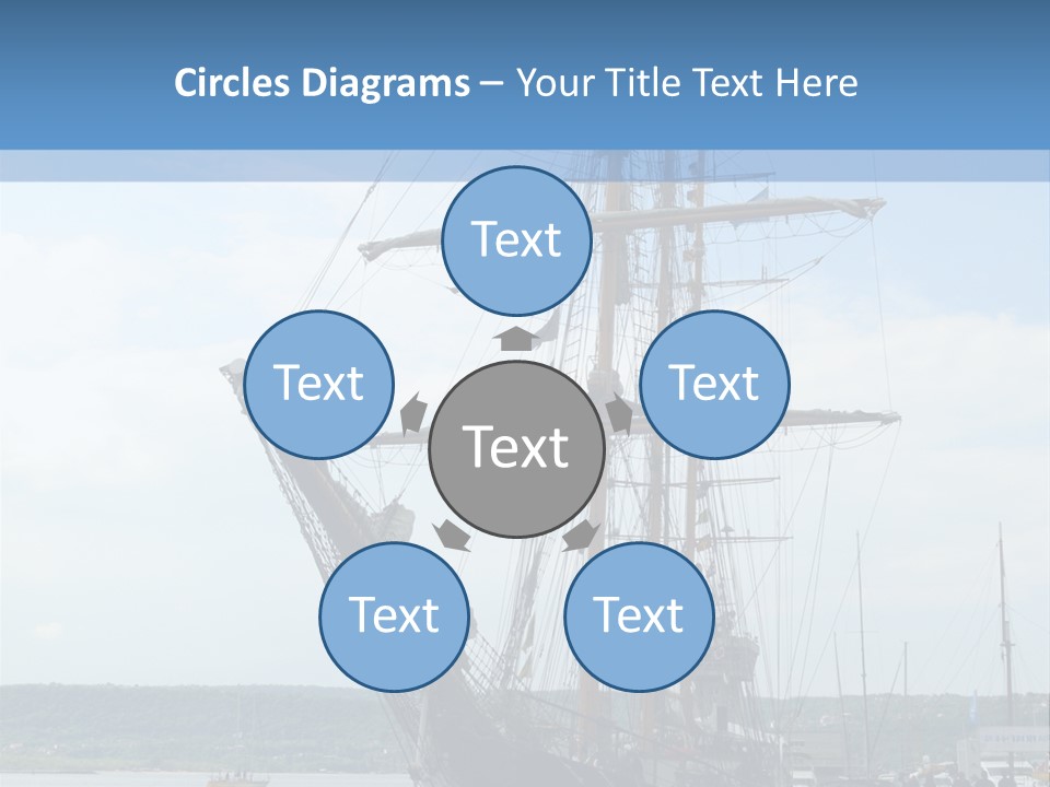 A Boat Is Docked In The Water Next To A Dock PowerPoint Template