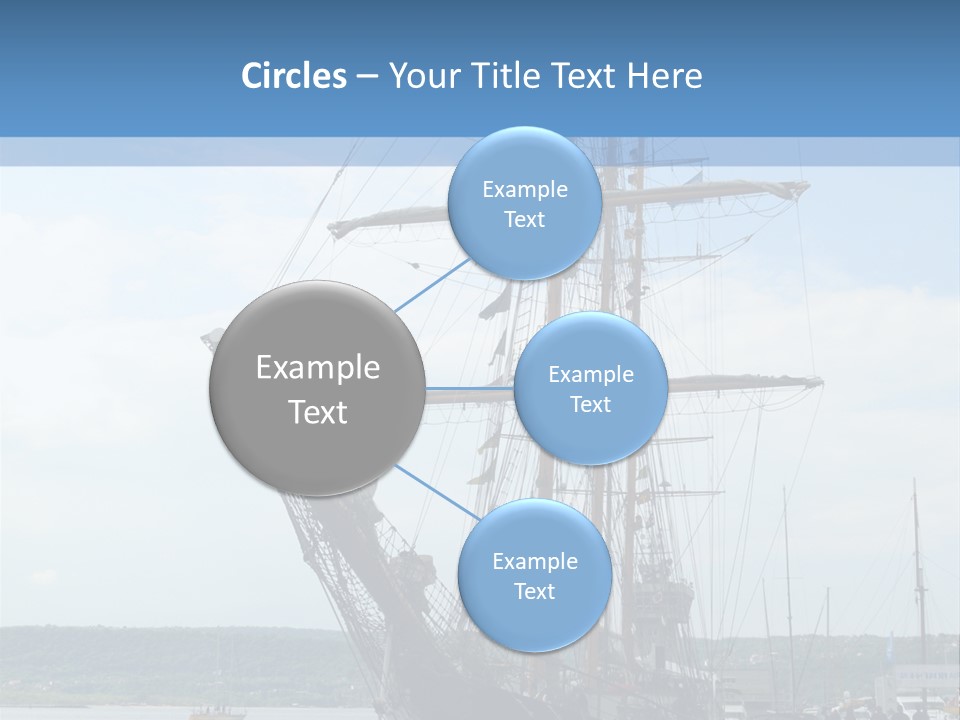 A Boat Is Docked In The Water Next To A Dock PowerPoint Template