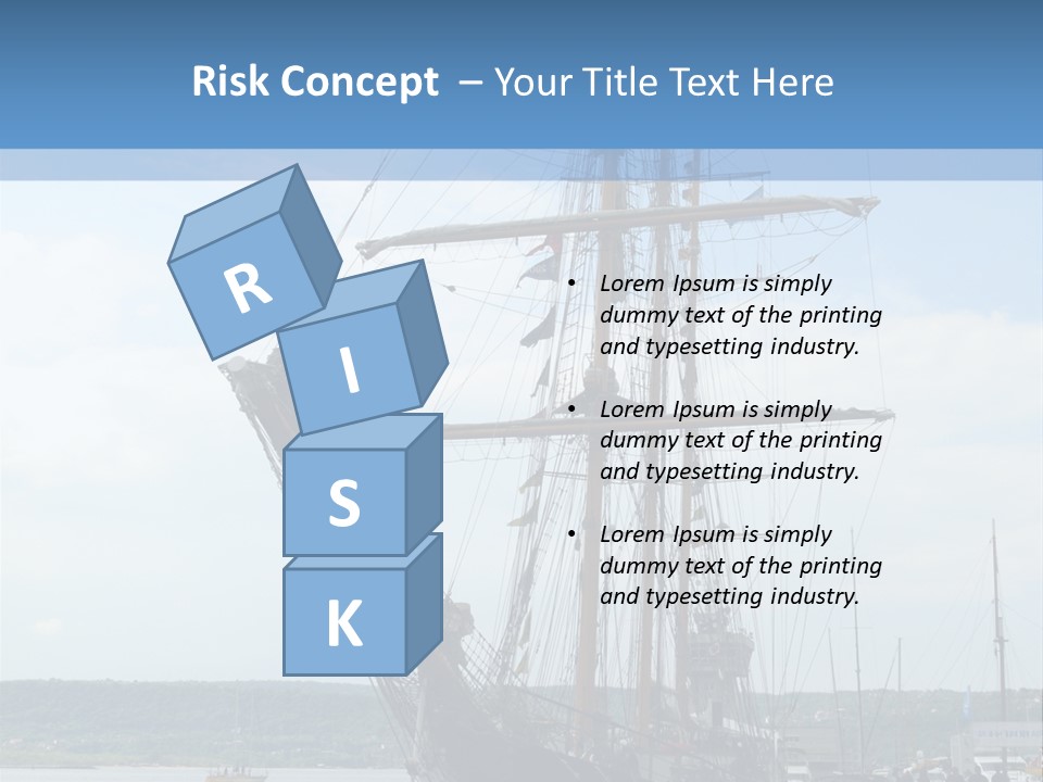 A Boat Is Docked In The Water Next To A Dock PowerPoint Template