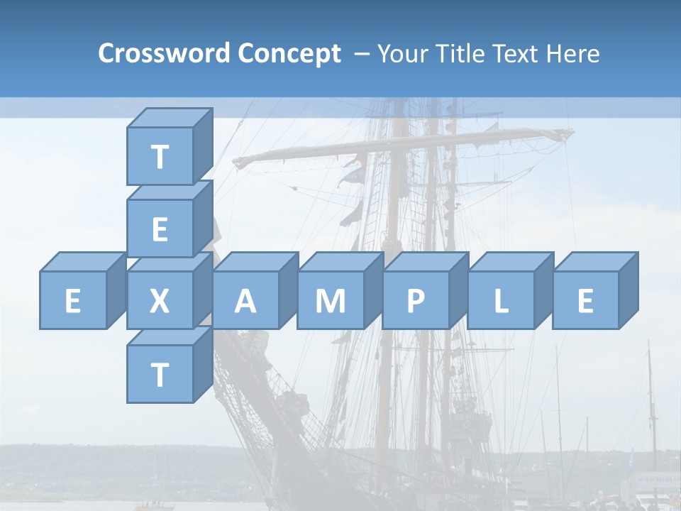 A Boat Is Docked In The Water Next To A Dock PowerPoint Template