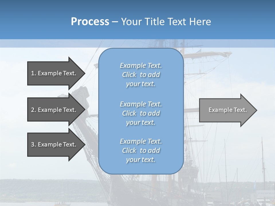 A Boat Is Docked In The Water Next To A Dock PowerPoint Template