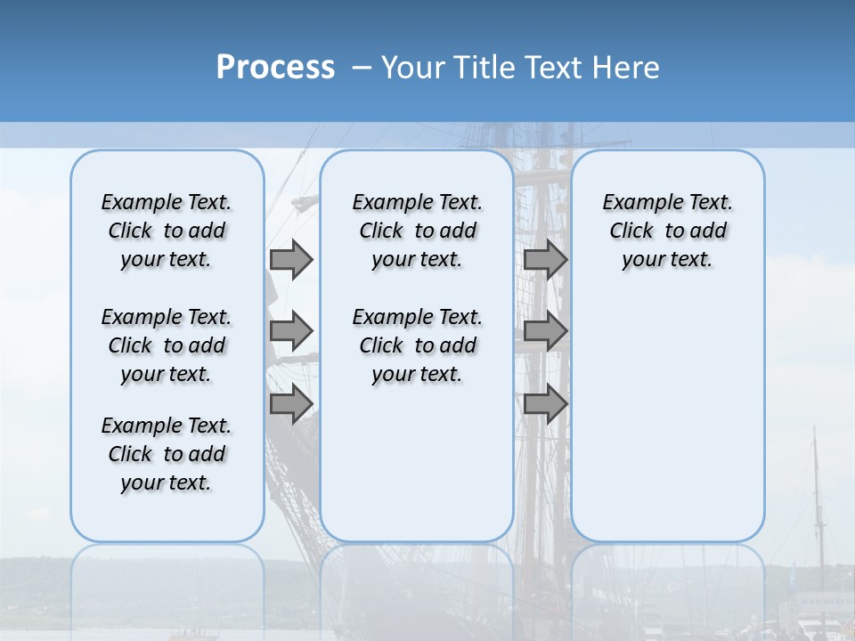 A Boat Is Docked In The Water Next To A Dock PowerPoint Template