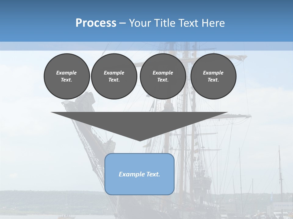 A Boat Is Docked In The Water Next To A Dock PowerPoint Template