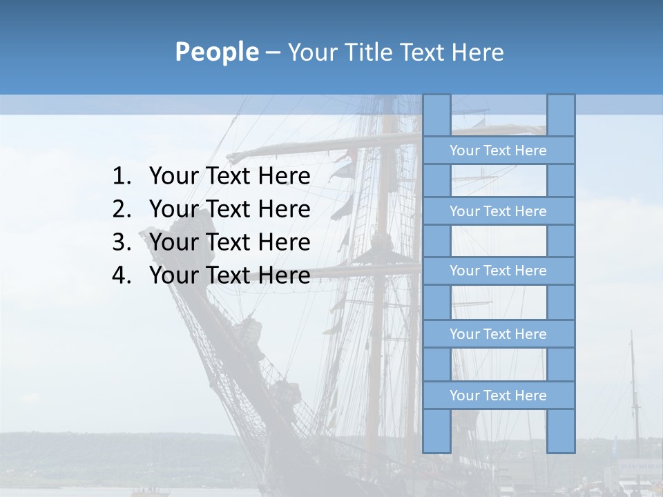 A Boat Is Docked In The Water Next To A Dock PowerPoint Template