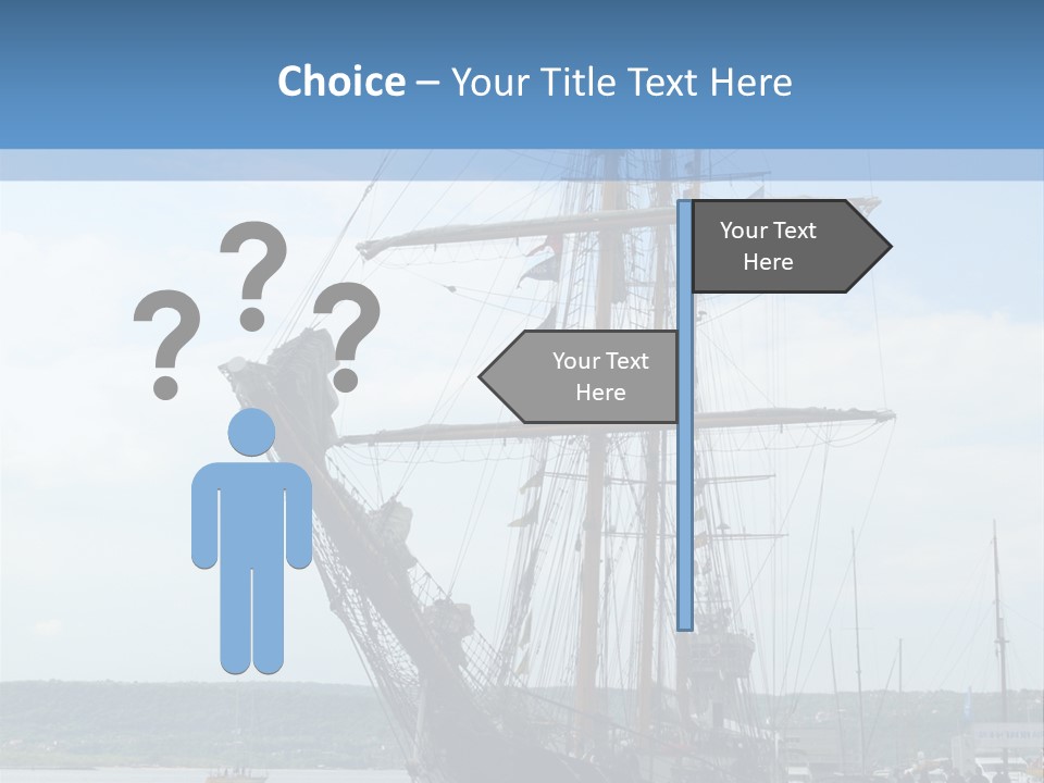 A Boat Is Docked In The Water Next To A Dock PowerPoint Template