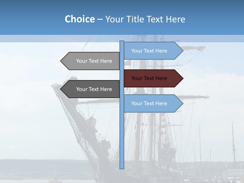 A Boat Is Docked In The Water Next To A Dock PowerPoint Template