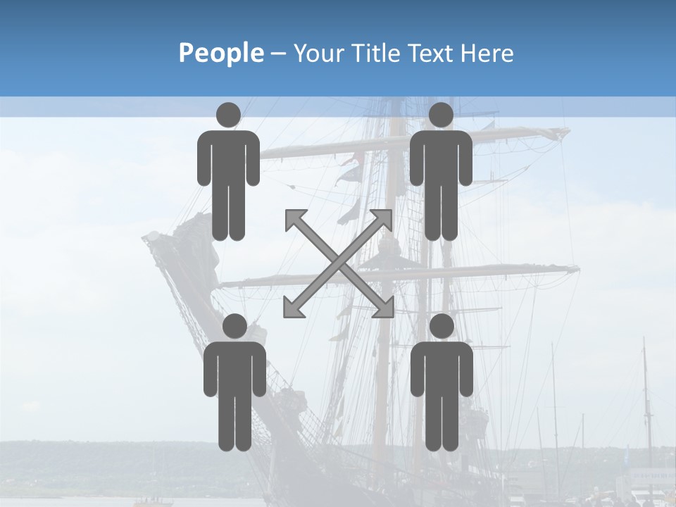 A Boat Is Docked In The Water Next To A Dock PowerPoint Template