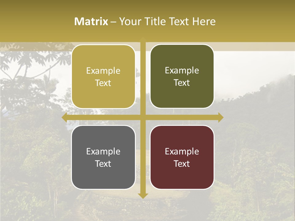 A Picture Of A Jungle With Trees And A Mountain In The Background PowerPoint Template