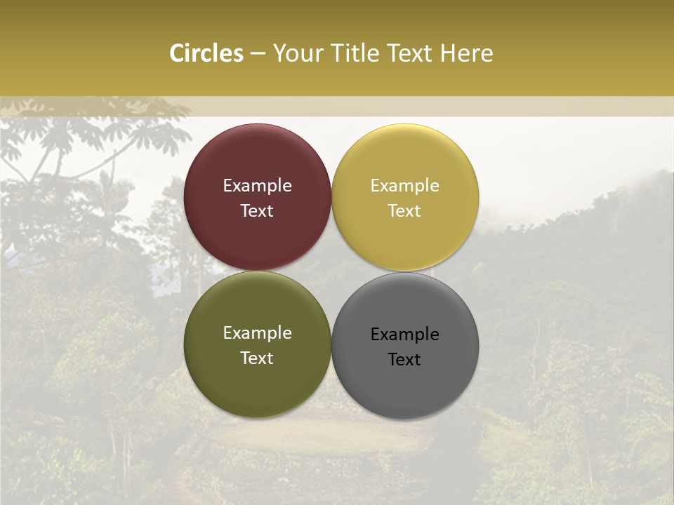 A Picture Of A Jungle With Trees And A Mountain In The Background PowerPoint Template