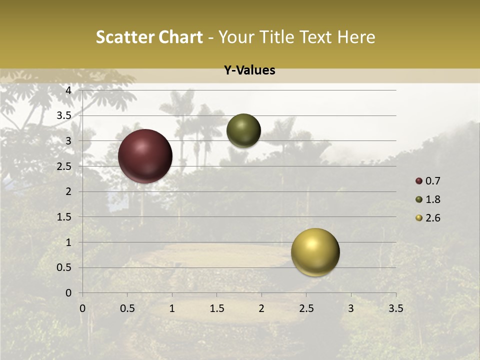 A Picture Of A Jungle With Trees And A Mountain In The Background PowerPoint Template