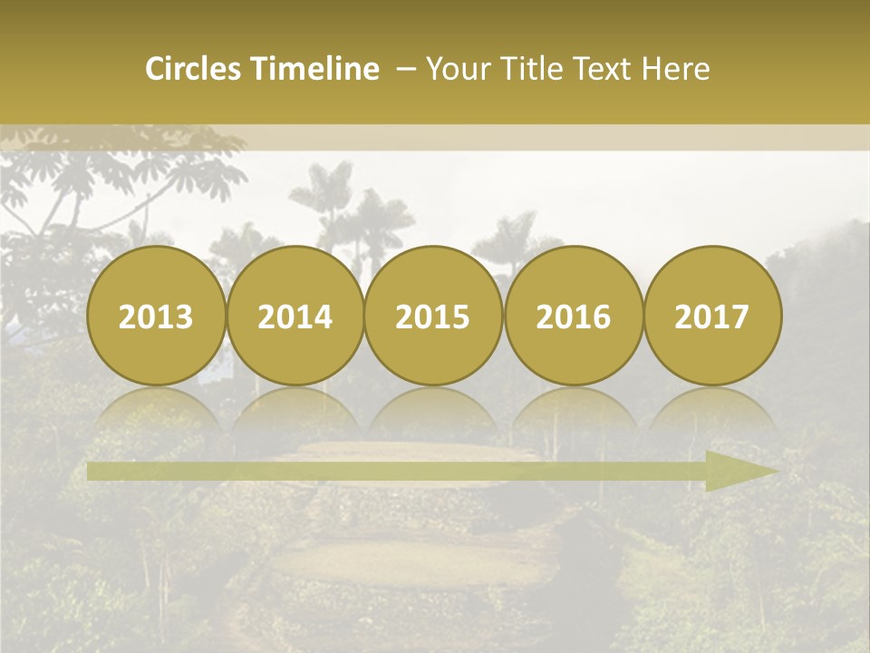 A Picture Of A Jungle With Trees And A Mountain In The Background PowerPoint Template