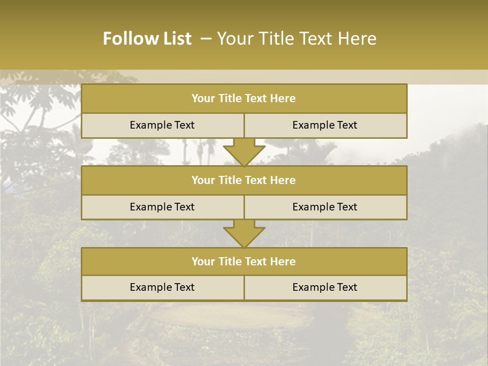 A Picture Of A Jungle With Trees And A Mountain In The Background PowerPoint Template