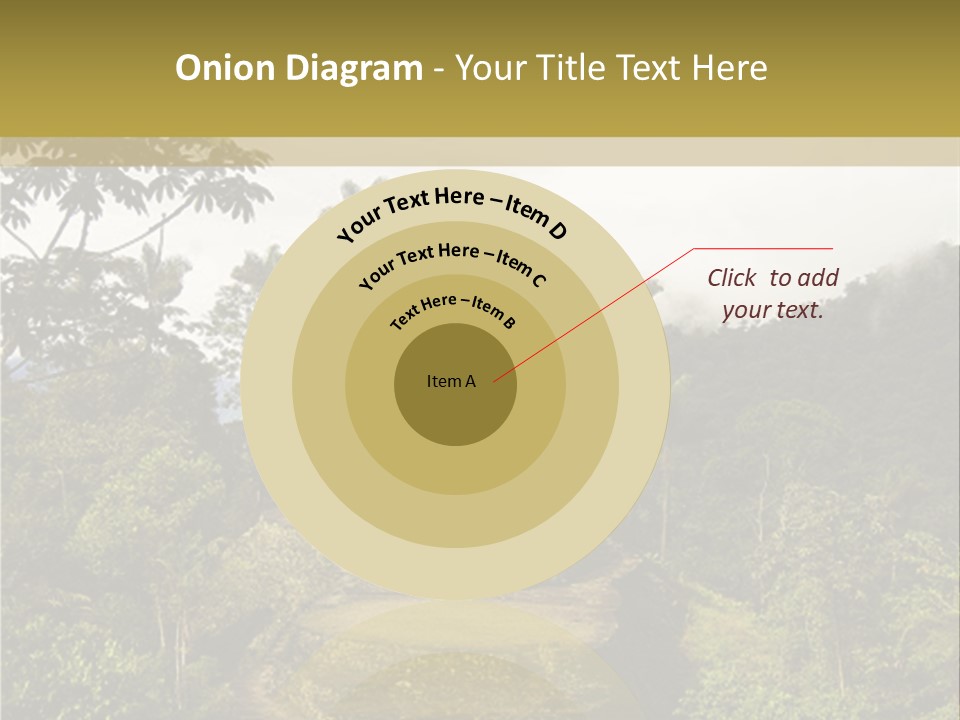 A Picture Of A Jungle With Trees And A Mountain In The Background PowerPoint Template