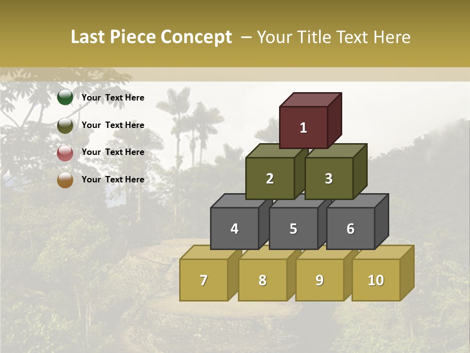 A Picture Of A Jungle With Trees And A Mountain In The Background PowerPoint Template