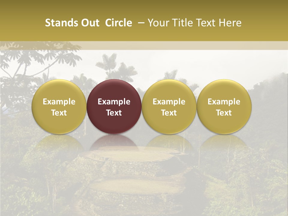 A Picture Of A Jungle With Trees And A Mountain In The Background PowerPoint Template