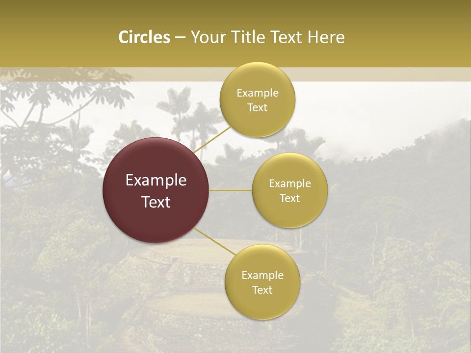 A Picture Of A Jungle With Trees And A Mountain In The Background PowerPoint Template