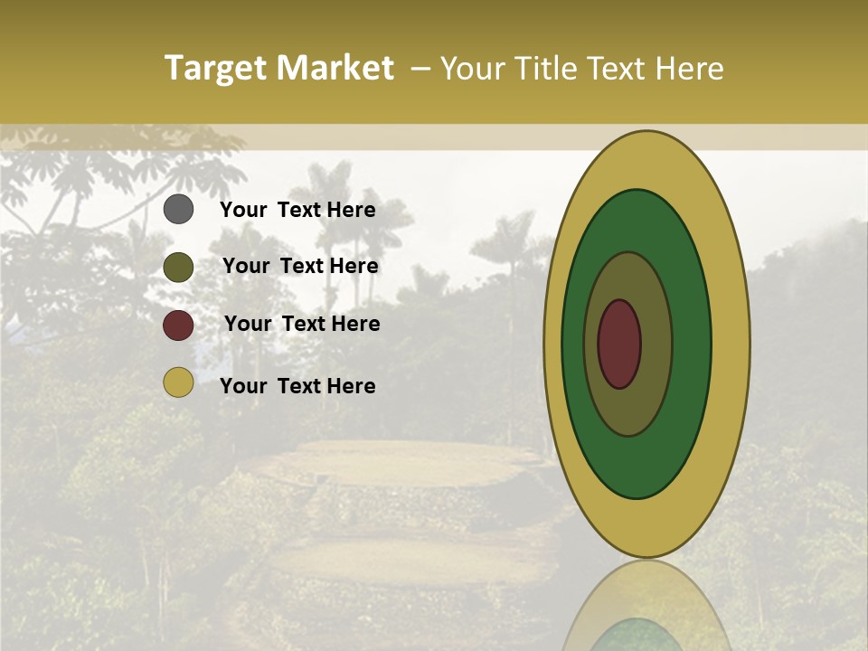 A Picture Of A Jungle With Trees And A Mountain In The Background PowerPoint Template