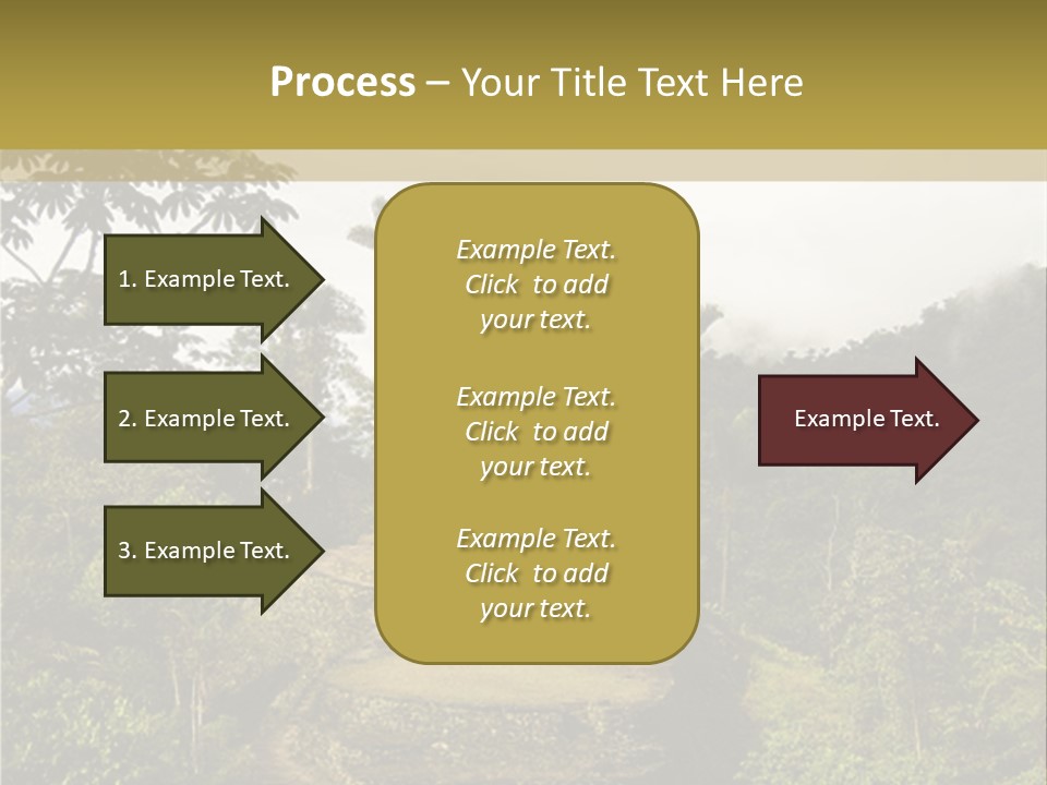 A Picture Of A Jungle With Trees And A Mountain In The Background PowerPoint Template