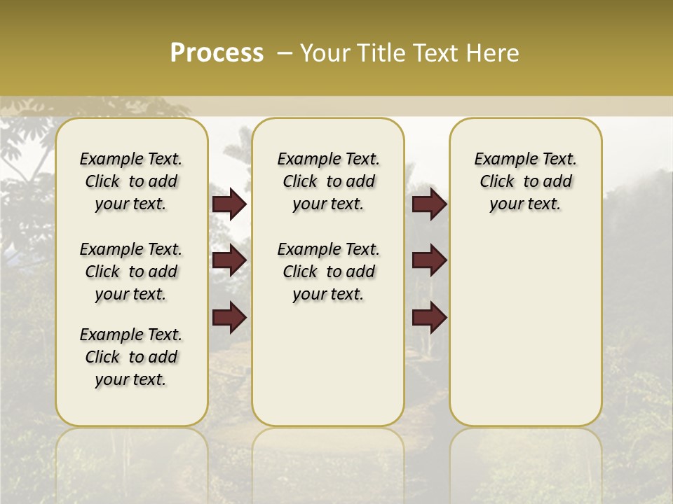 A Picture Of A Jungle With Trees And A Mountain In The Background PowerPoint Template