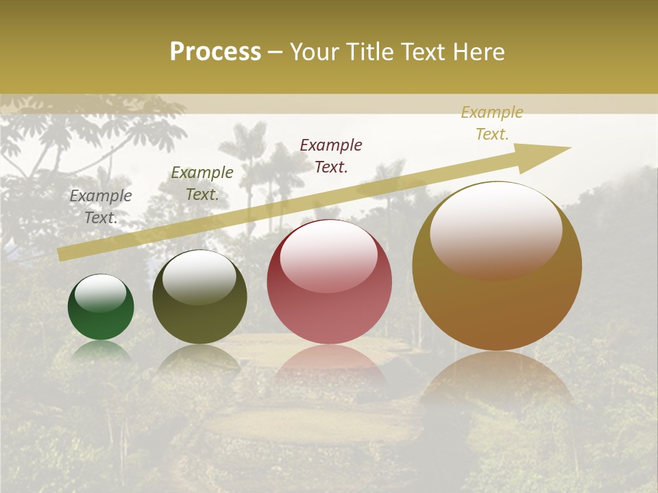 A Picture Of A Jungle With Trees And A Mountain In The Background PowerPoint Template