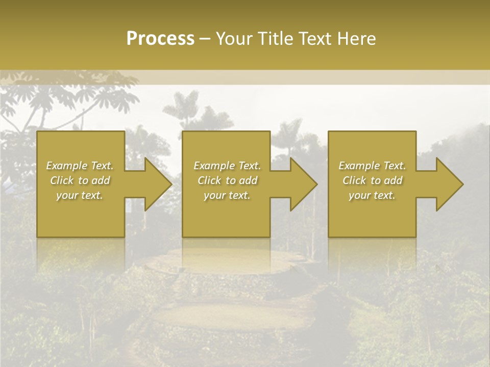 A Picture Of A Jungle With Trees And A Mountain In The Background PowerPoint Template