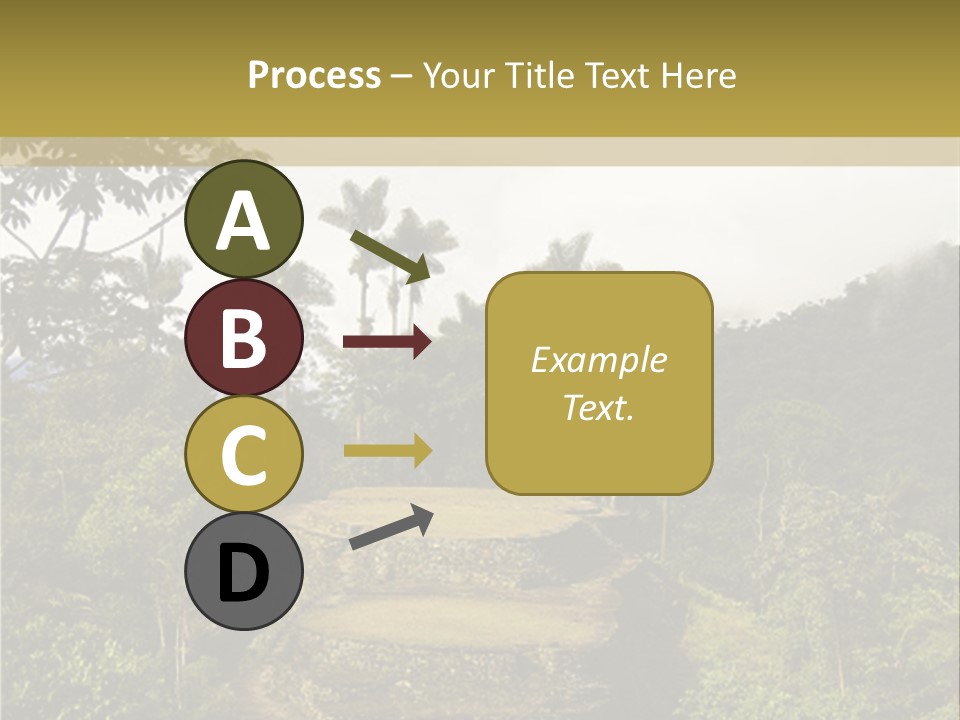A Picture Of A Jungle With Trees And A Mountain In The Background PowerPoint Template